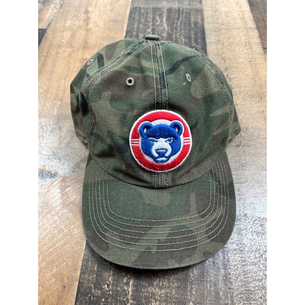 47 Brand South Bend Cubs Camo Hat Mens Medium MiLB Baseball Cap Green Underbill